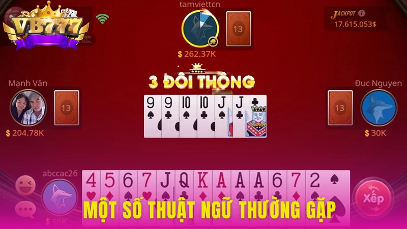 Một số thuật ngữ được sử dụng khi chơi bài tiến lên miền Nam
