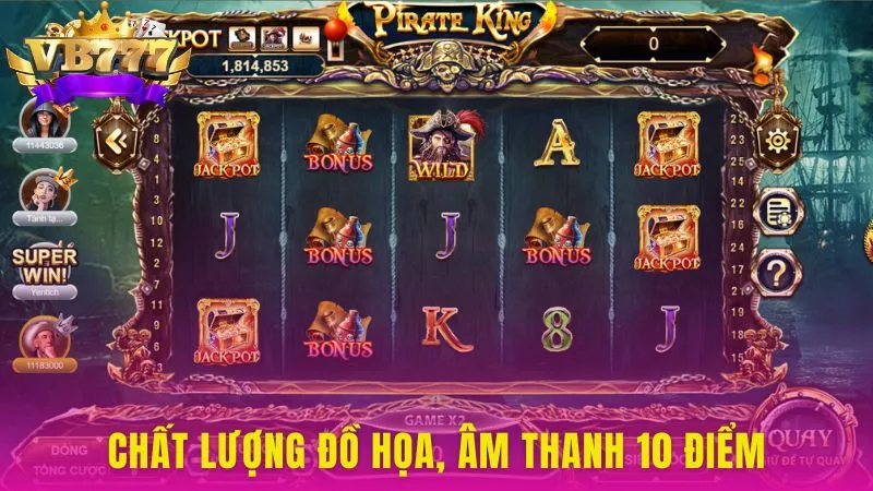 Nổ hũ Pirate King tạo trải nghiệm sống động nhờ chất lượng đồ họa đỉnh